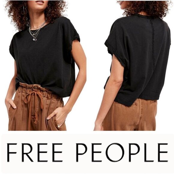 Free People Tops - NWOT Free People Sz XS & SM Black Crop Top NWOT
